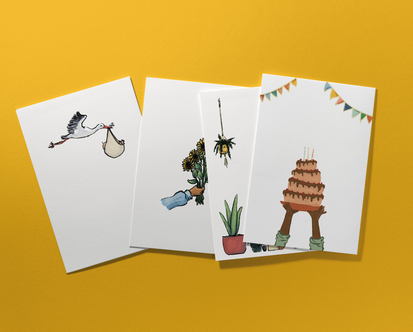 Set de cartes de vœux pour diverses occasions