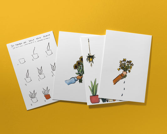  Set de cartes de vœux pour les amateurs de plantes